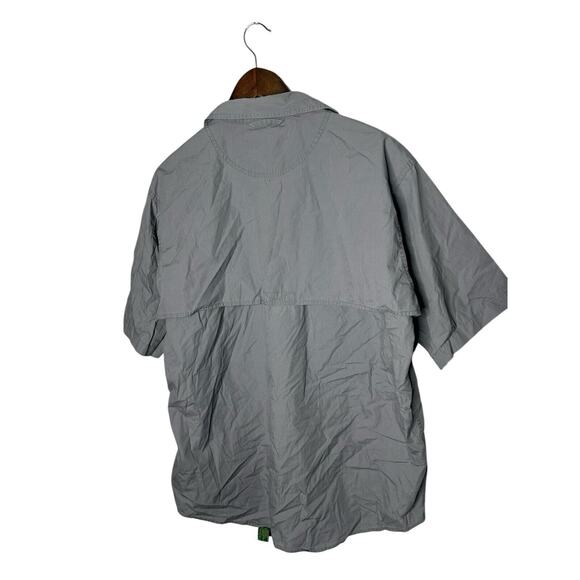 Orvis mens gray button front short‎ sleeve fisherman shirt medium - Picture 3 of 4